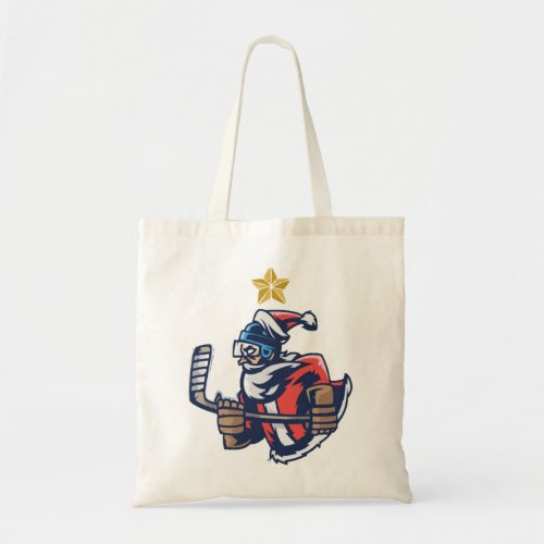 Ice Hockey Christmas Tree Ornaments Funny Xmas Cla Tote Bag