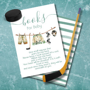 Ice Hockey clothesline Books for baby Invitation