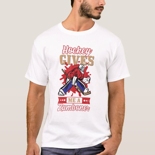 Ice Hockey Coach Ice Hockey Player Ice Hockey Stic T-Shirt (Front)