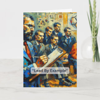 Ice Hockey Coach "Lead By Example" Card