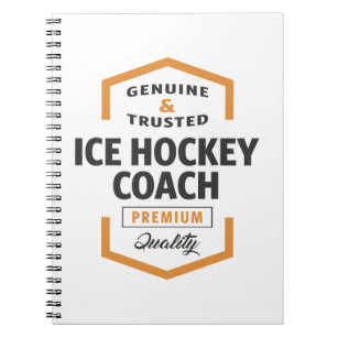 Ice Hockey Coach Logo Gift Ideas. Notebook