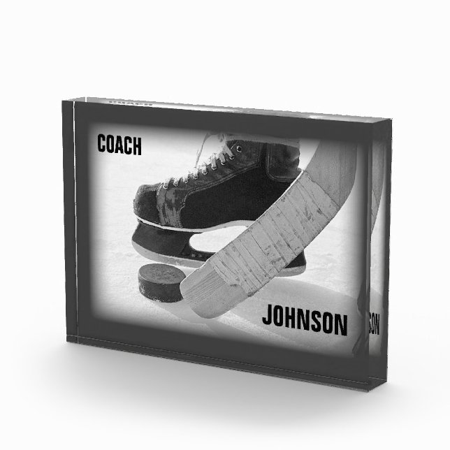 Ice Hockey Coach Thank You Award (Right)