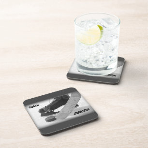 Ice Hockey Coach Thank You Coaster
