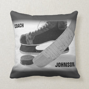 Ice Hockey Coach Thank You Throw Pillow
