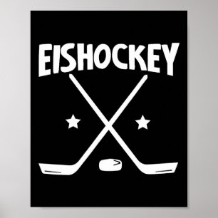 Ice Hockey - Crossed Rackets (1) Poster