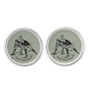 Ice hockey cufflinks
