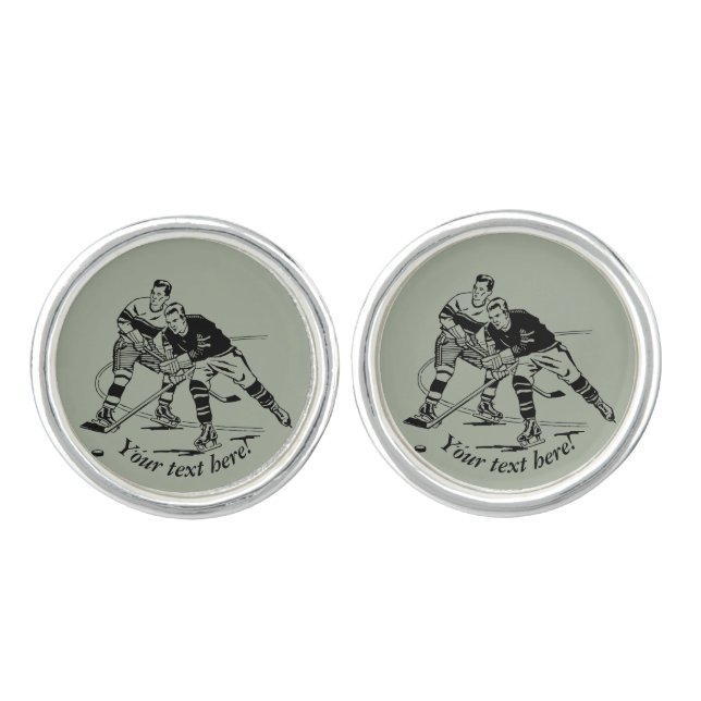 Ice hockey cufflinks (Front)