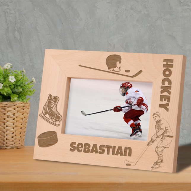 Ice Hockey Custom Name Engraved Frames (Creator Uploaded)