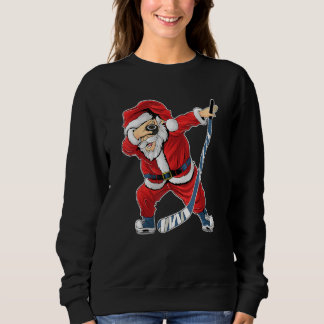 Ice Hockey Dabbing Santa Claus Hockey Player Chris Sweatshirt