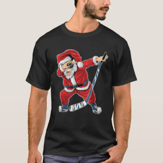 Ice Hockey Dabbing Santa Claus Hockey Player Chris T-Shirt