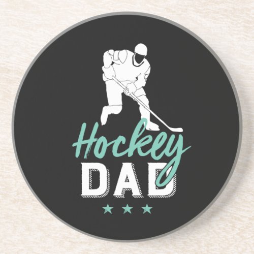 Ice Hockey Dad Proud Father of Sports Player Son Coaster