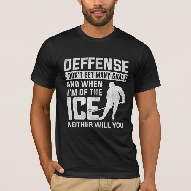 Ice Hockey Defenseman Player Sport Lovers T-Shirt (Front)