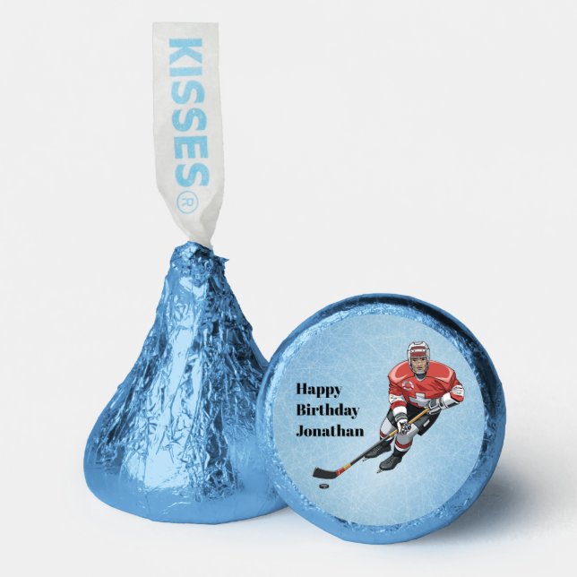 Ice Hockey Design Hershey's Candy Favors (Front)