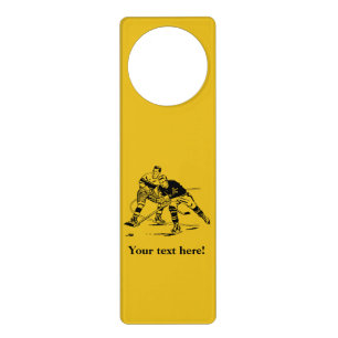 Ice hockey door hanger