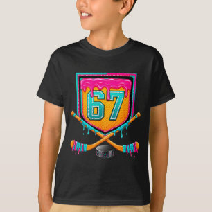 Ice Hockey Drip Number 67 Ice Hockey Player T-Shirt