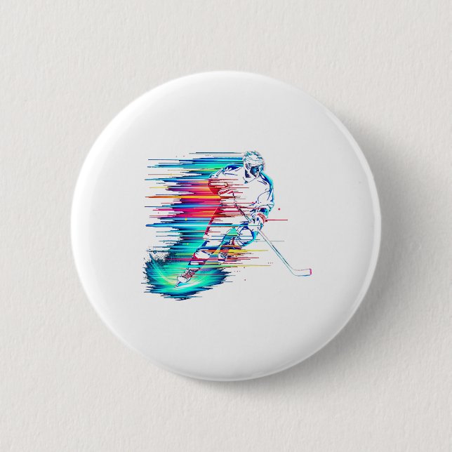 Ice Hockey Dynamic  Button (Front)