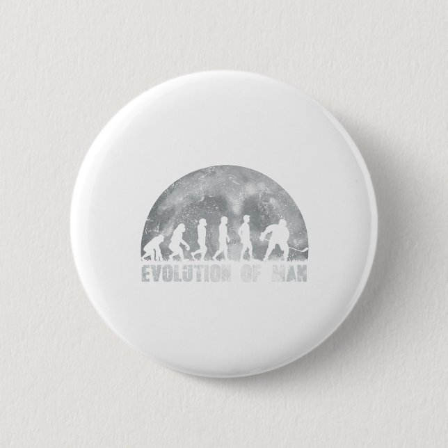 Ice Hockey Evolution For Ice Hockey Players  Button (Front)