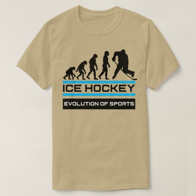 Ice Hockey Evolution of Sports T-Shirt (Design Front)
