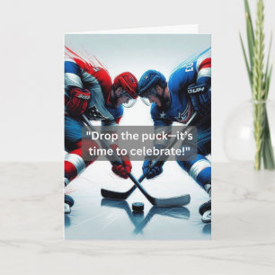 Ice Hockey Faceoff for Fun Team Card