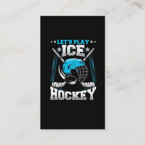 Ice Hockey Fan Goalie Defensemen Player Business Card