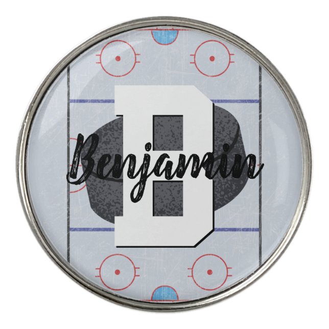 Ice Hockey Fans Golf Ball Marker (Front)