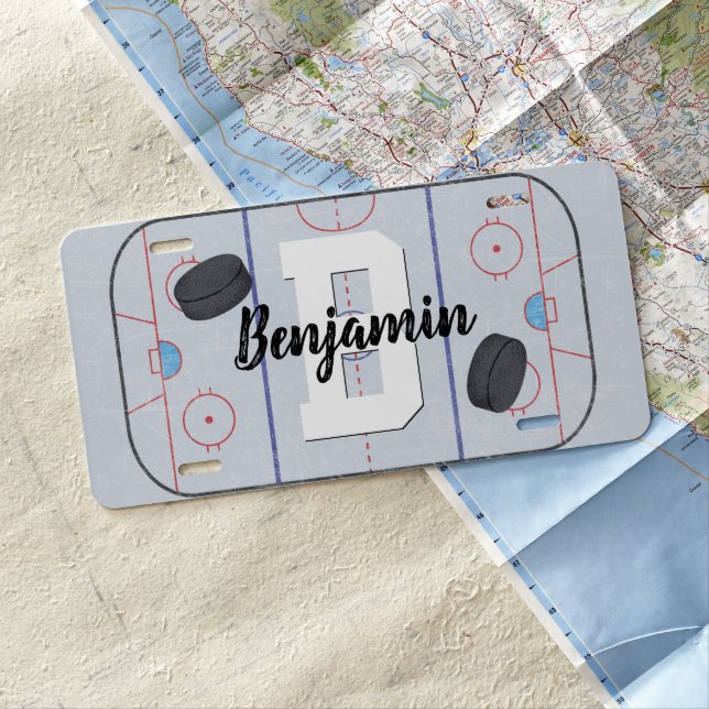 Ice Hockey Fans  License Plate (In Situ)