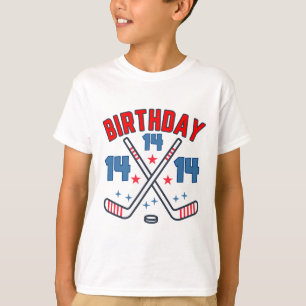 Ice Hockey Fourteen Birthday Boy 14th Party Boys A T-Shirt