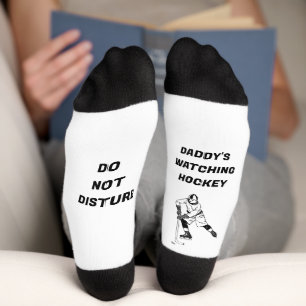 Ice Hockey & Fun Text Socks