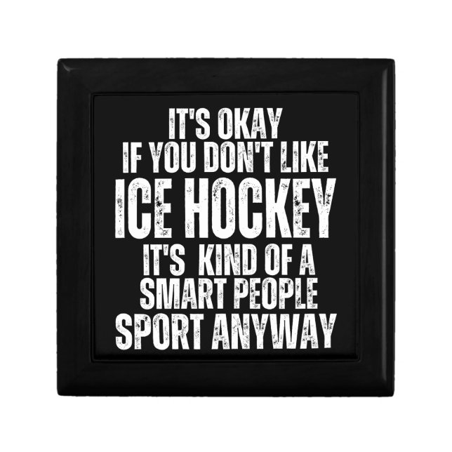 ICE HOCKEY FUNNY QUOTES GIFT BOX (Front)