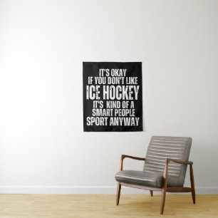 ICE HOCKEY FUNNY QUOTES TAPESTRY