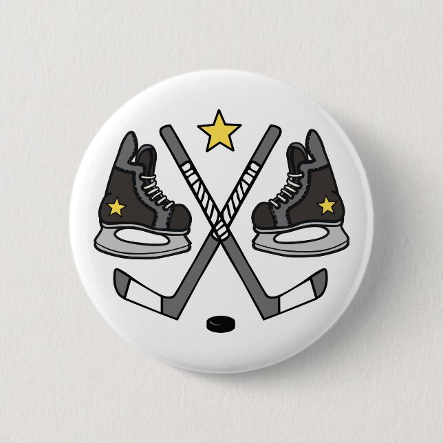 . Ice Hockey Gear Button (Front)