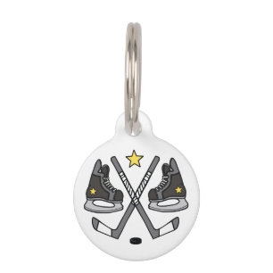 . Ice Hockey Gear Pet ID Tag