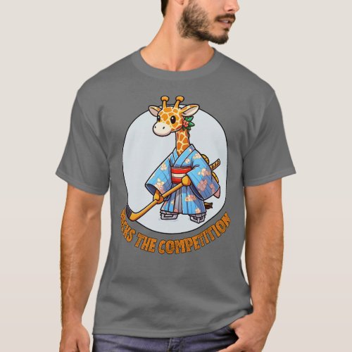 Ice hockey giraffe T_Shirt
