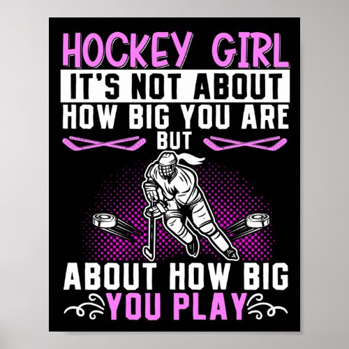 Ice Hockey Girl Player Team Hockey GirlItS Not Poster