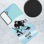 Ice Hockey Goal Keeper Signature Samsung Galaxy S22  Case<br><div class="desc">This ice hockey themed cell phone case is perfect for your high school or college athlete! Personalize it with your desired player's name and number and give as a unique and memorable gift.</div>