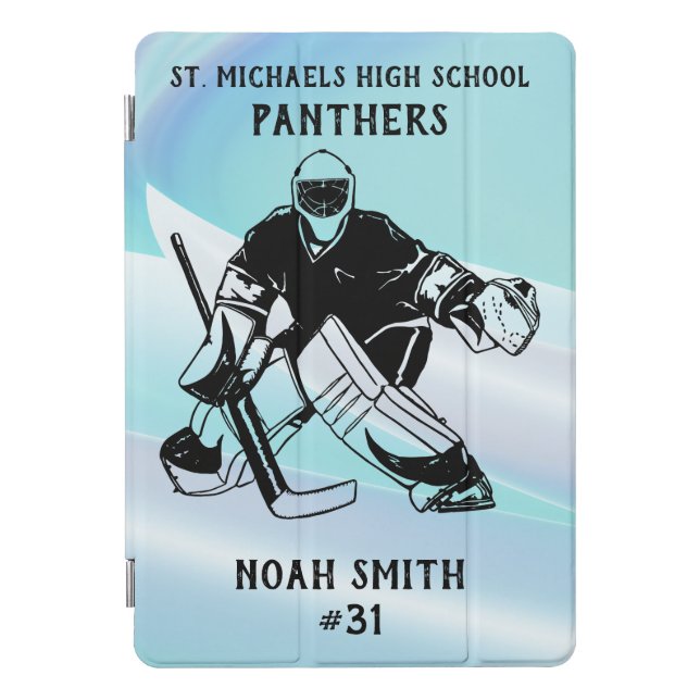 Ice Hockey Goal Keeper Team Signature iPad Pro Cover (Front)