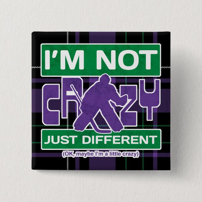 Ice Hockey Goalie Button (Front)