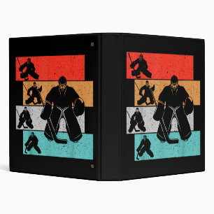 Ice Hockey Goalie Hockey Player 3 Ring Binder