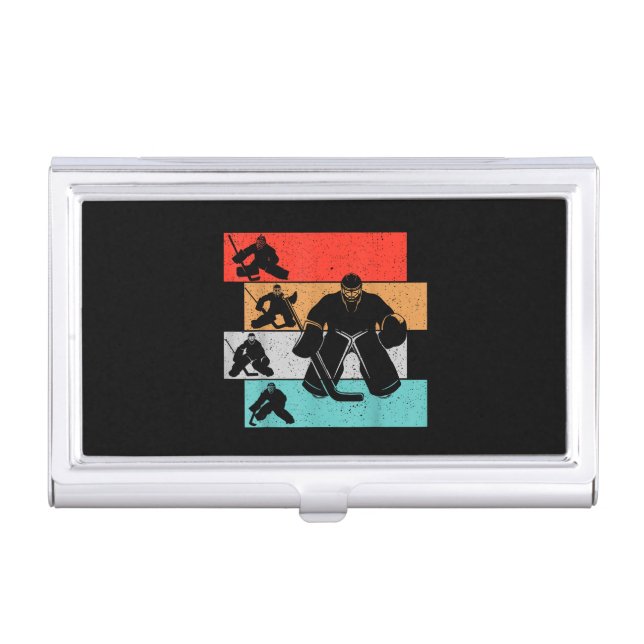 Ice Hockey Goalie Hockey Player Business Card Case (Front)