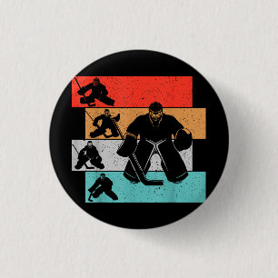 Ice Hockey Goalie Hockey Player Button