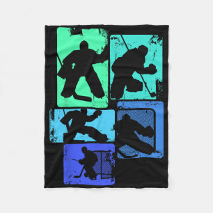 Ice Hockey Goalie Hockey Player Kids Boys Youth Me Fleece Blanket