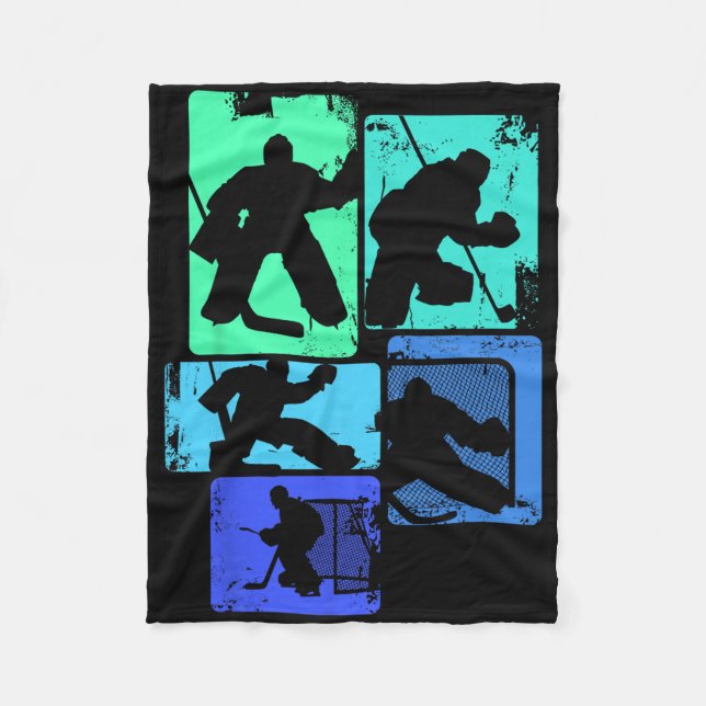 Ice Hockey Goalie Hockey Player Kids Boys Youth Me Fleece Blanket (Front)