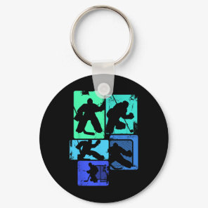 Ice Hockey Goalie Hockey Player Kids Boys Youth Me Keychain