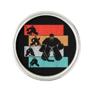 Ice Hockey Goalie Hockey Player Lapel Pin
