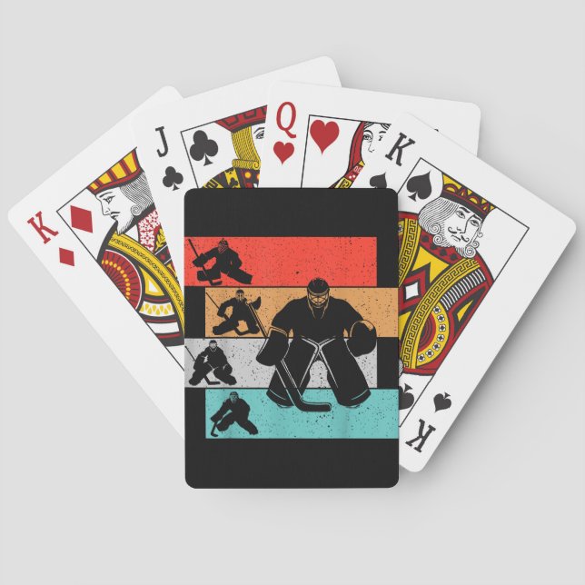 Ice Hockey Goalie Hockey Player Poker Cards (Back)