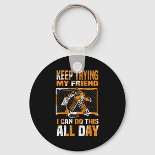 Ice Hockey Goalie I Ice Hockey Player Goalie I Hoc Keychain