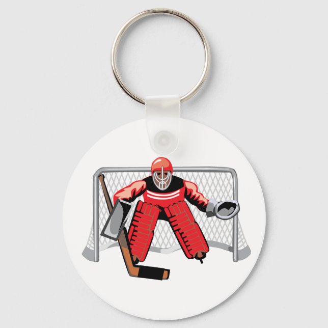 Ice Hockey Goalie Keychain (Front)