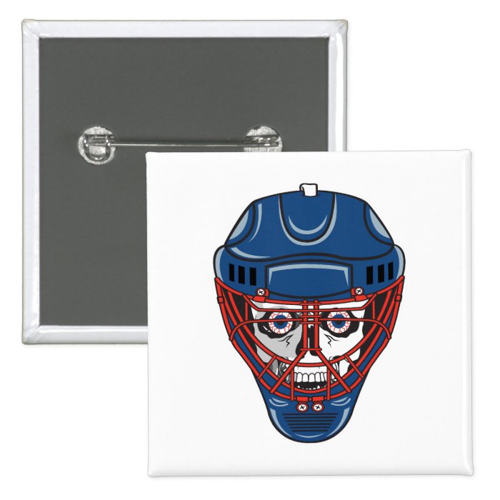 ice hockey goalie mask skull design pins