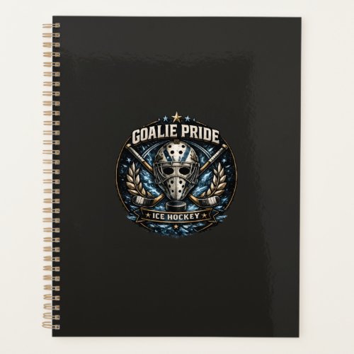 Ice Hockey Goalie Mask Vintage Sports Puck Design Planner