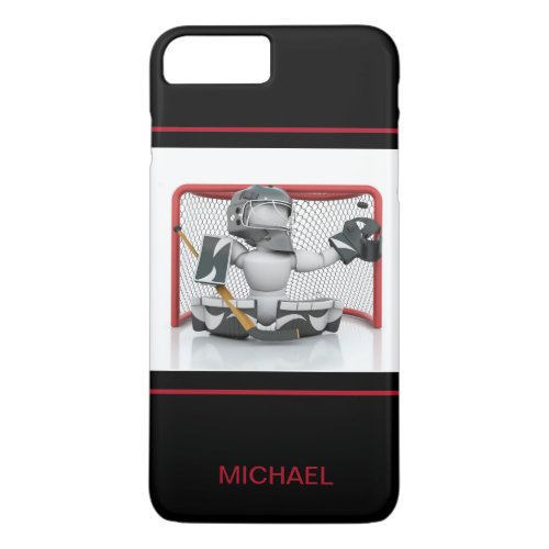 Ice Hockey Goalie Personalized Name  Sport iPhone 8 Plus7 Plus Case